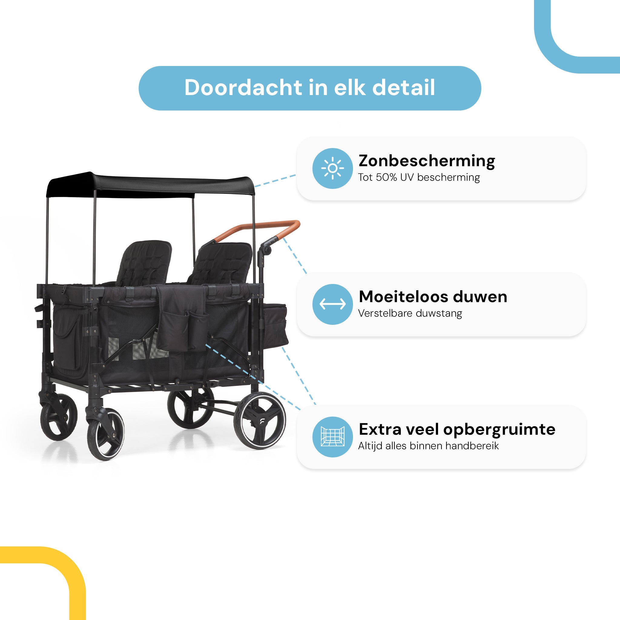 P-Series Luxe 4-zits kinderkar