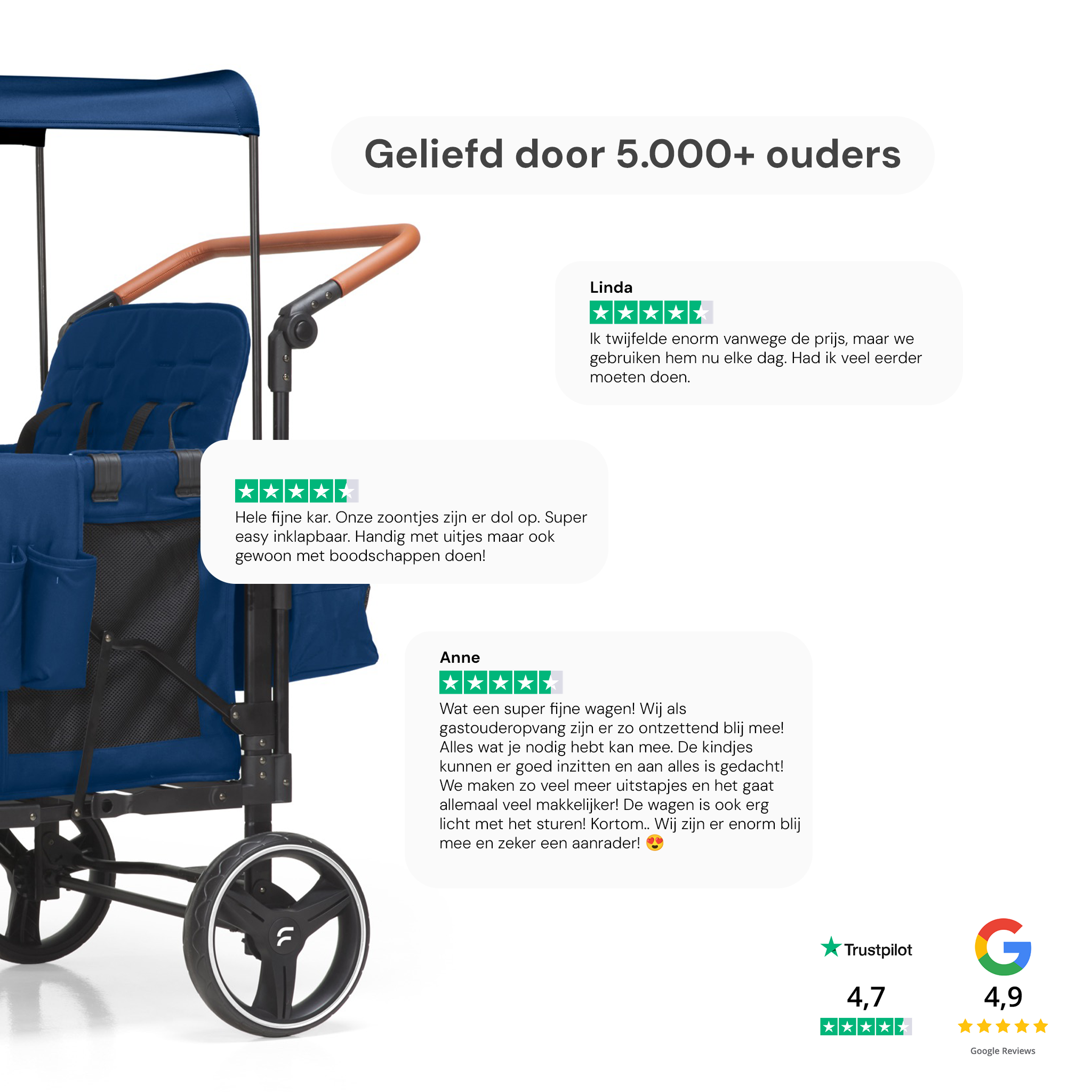P-Series Luxe 4-zits kinderkar