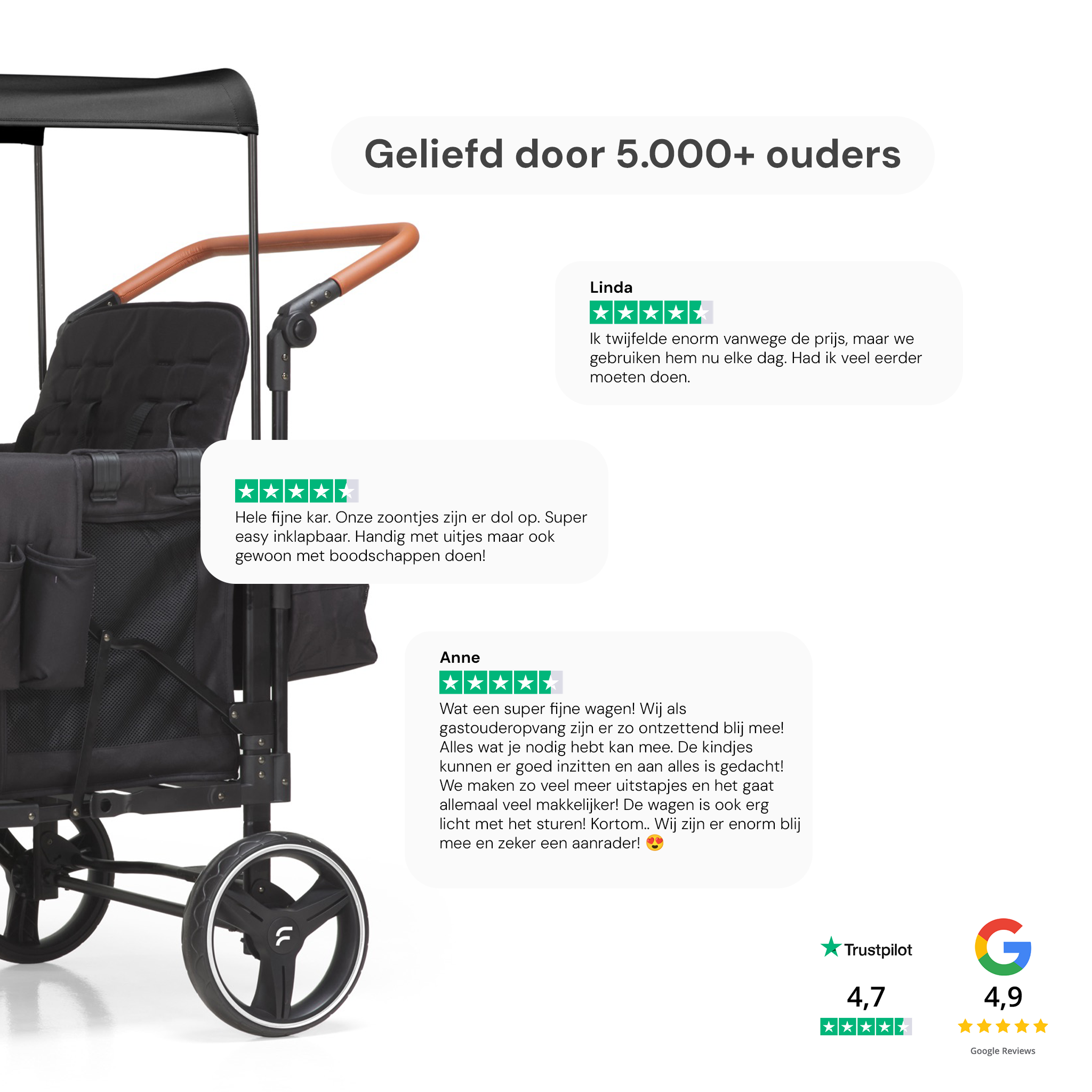 P-Series Luxe 4-zits kinderkar