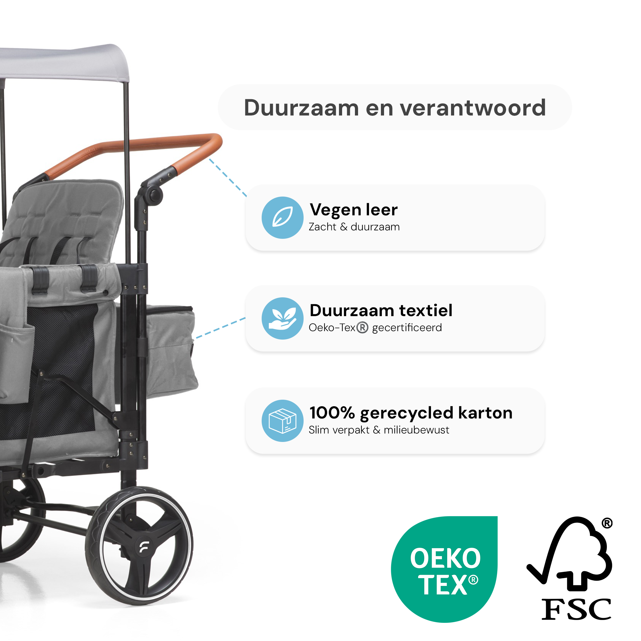 P-Series Luxe 4-zits kinderkar