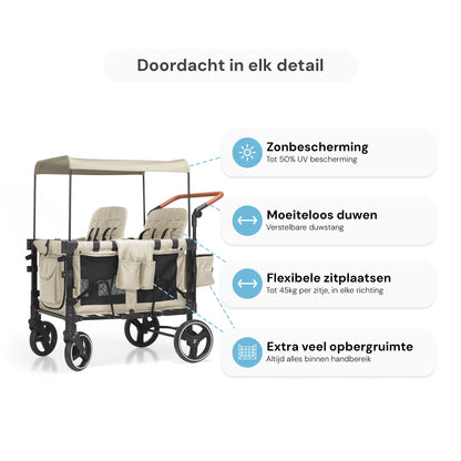 P-Series Luxe 4-zits kinderkar