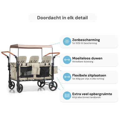 P-Series Luxe 6-zits kinderkar