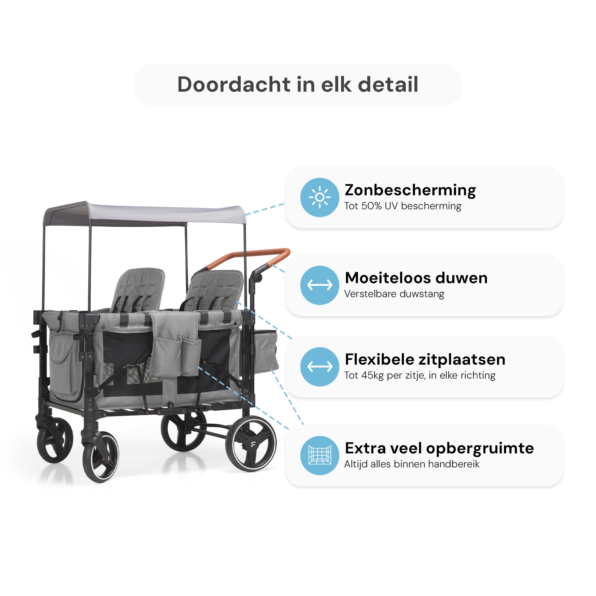 P-Series Luxe 4-zits kinderkar