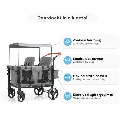 P-Series Luxe 4-zits kinderkar