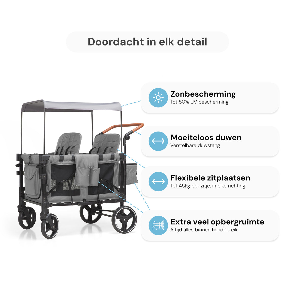 P-Series Luxe 4-zits kinderkar
