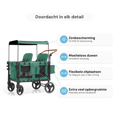 P-Series Luxe 4-zits kinderkar