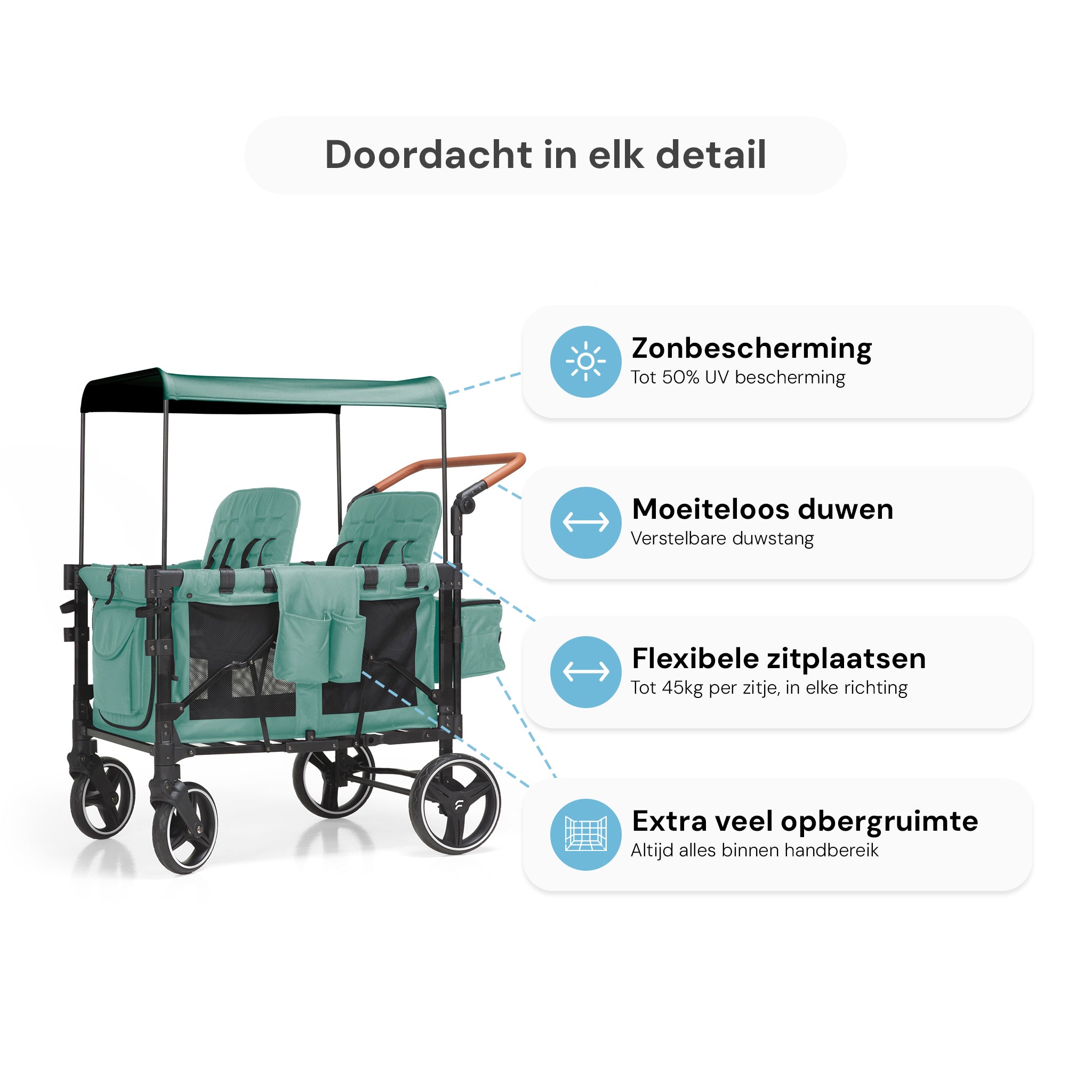 P-Serie 4-Sitzer Bollerwagen