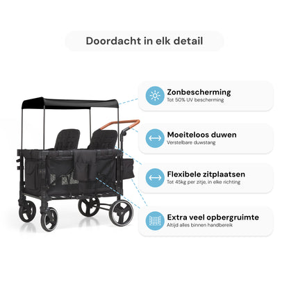 P-Series Luxe 4-zits kinderkar