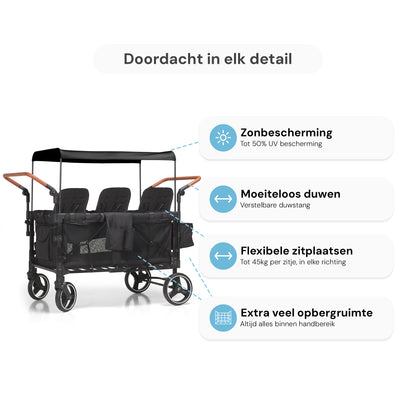 P-Series Luxe 6-zits kinderkar