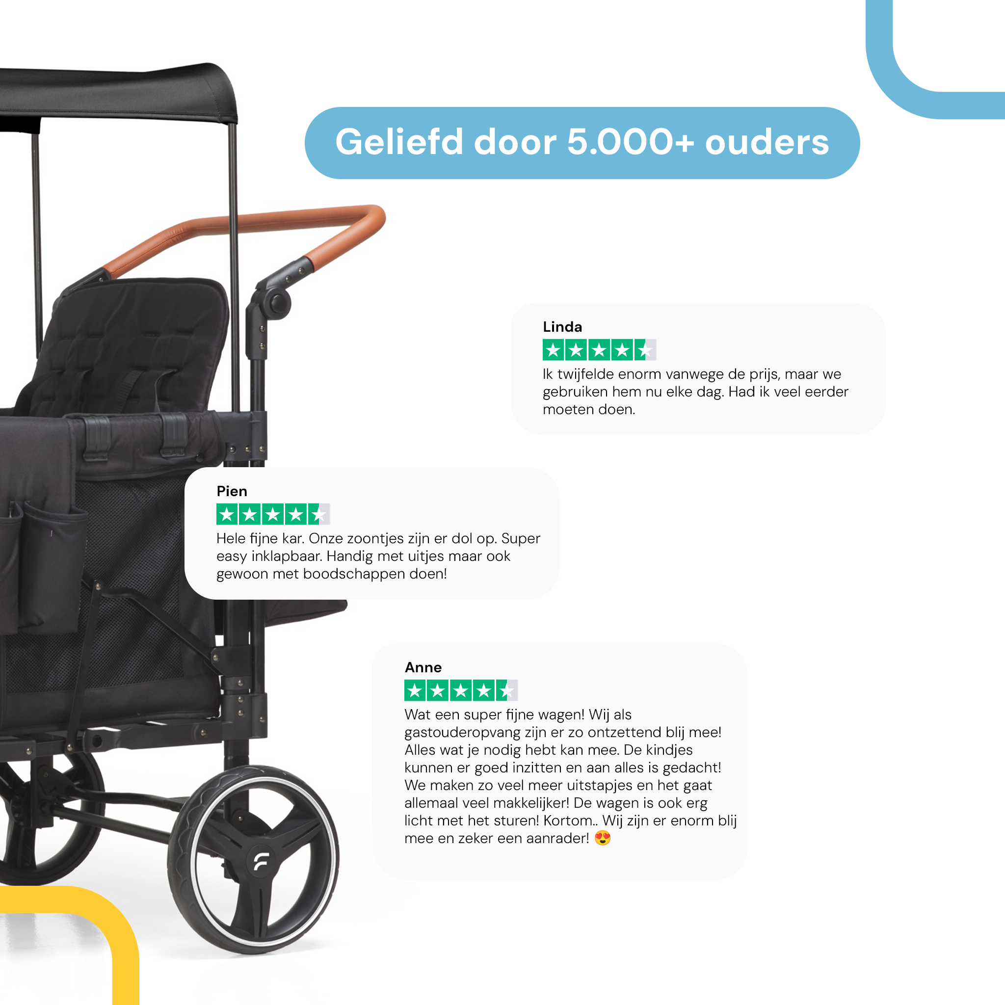 P-Series Luxe 4-zits kinderkar