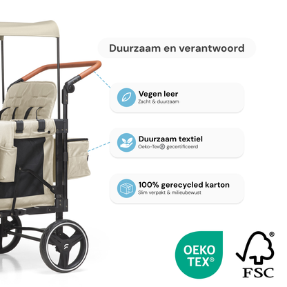 P-Series Luxe 4-zits kinderkar