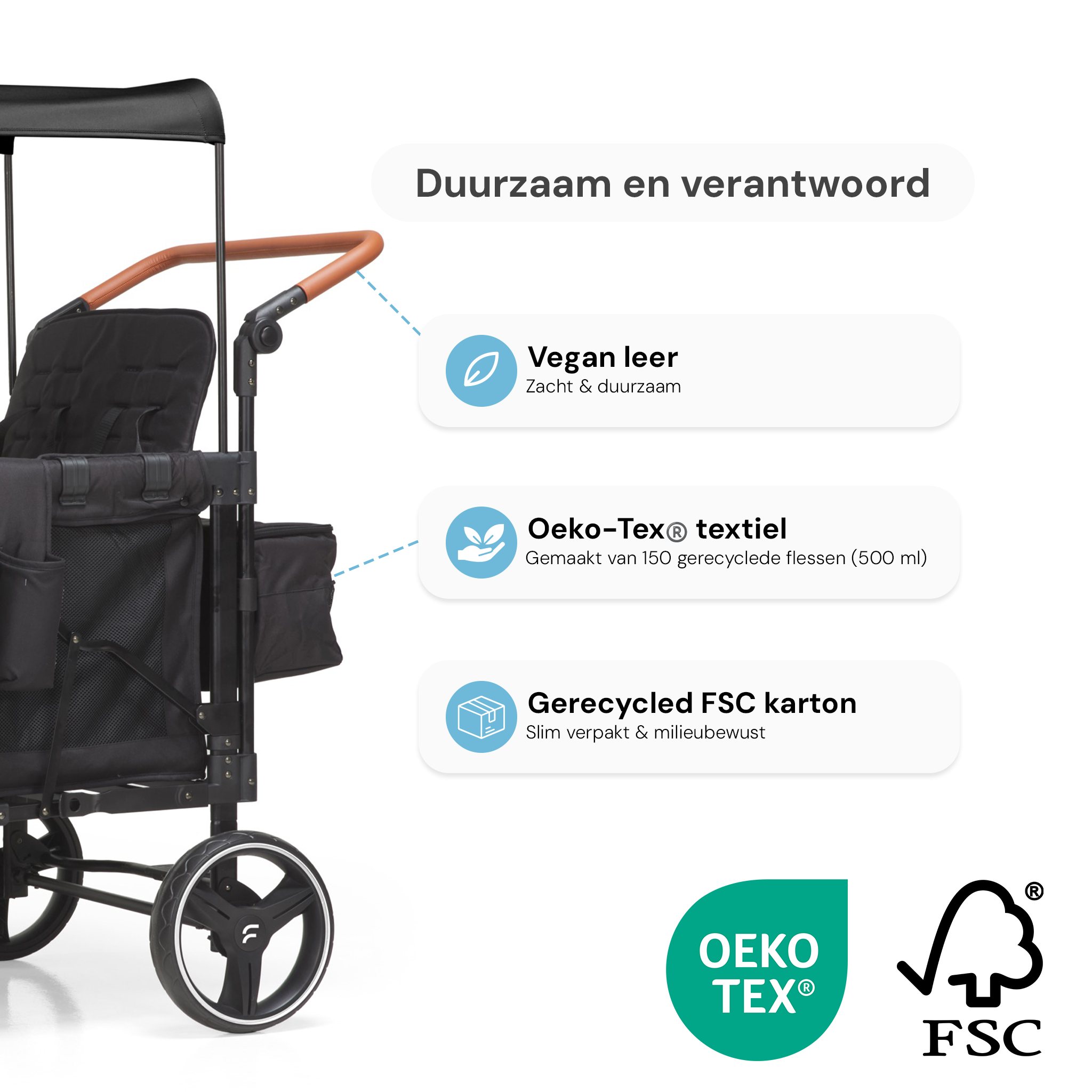 P-Series Luxe 6-zits kinderkar