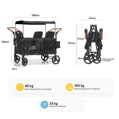 P-Series Luxe 6-zits kinderkar